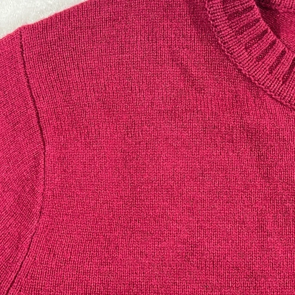 NWT J. Crew Rugged Merino Wool Blend Red Crewneck Pullover Sweater Classic C24